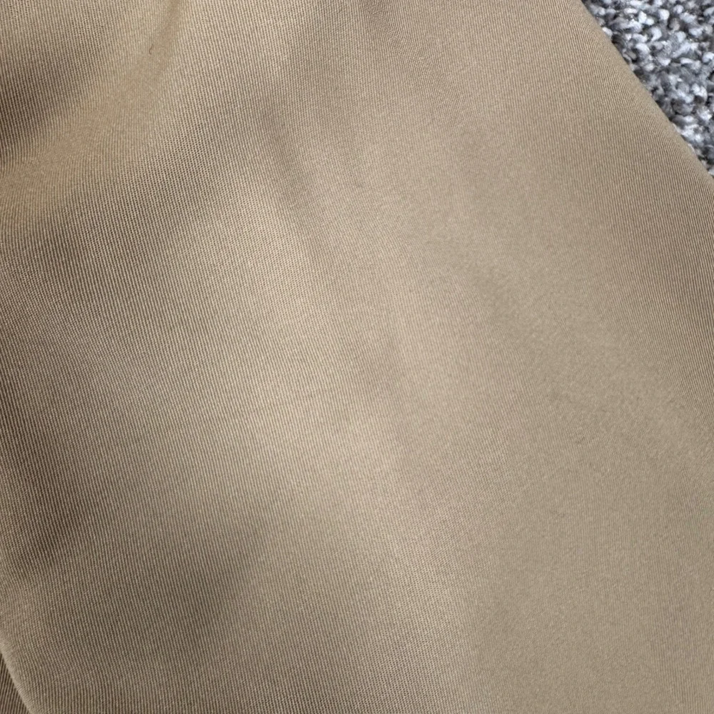 LL Bean Traveler Microfiber Blazer Mens 45R Tan Khaki 2 Button Sport Coat - Picture 11 of 14